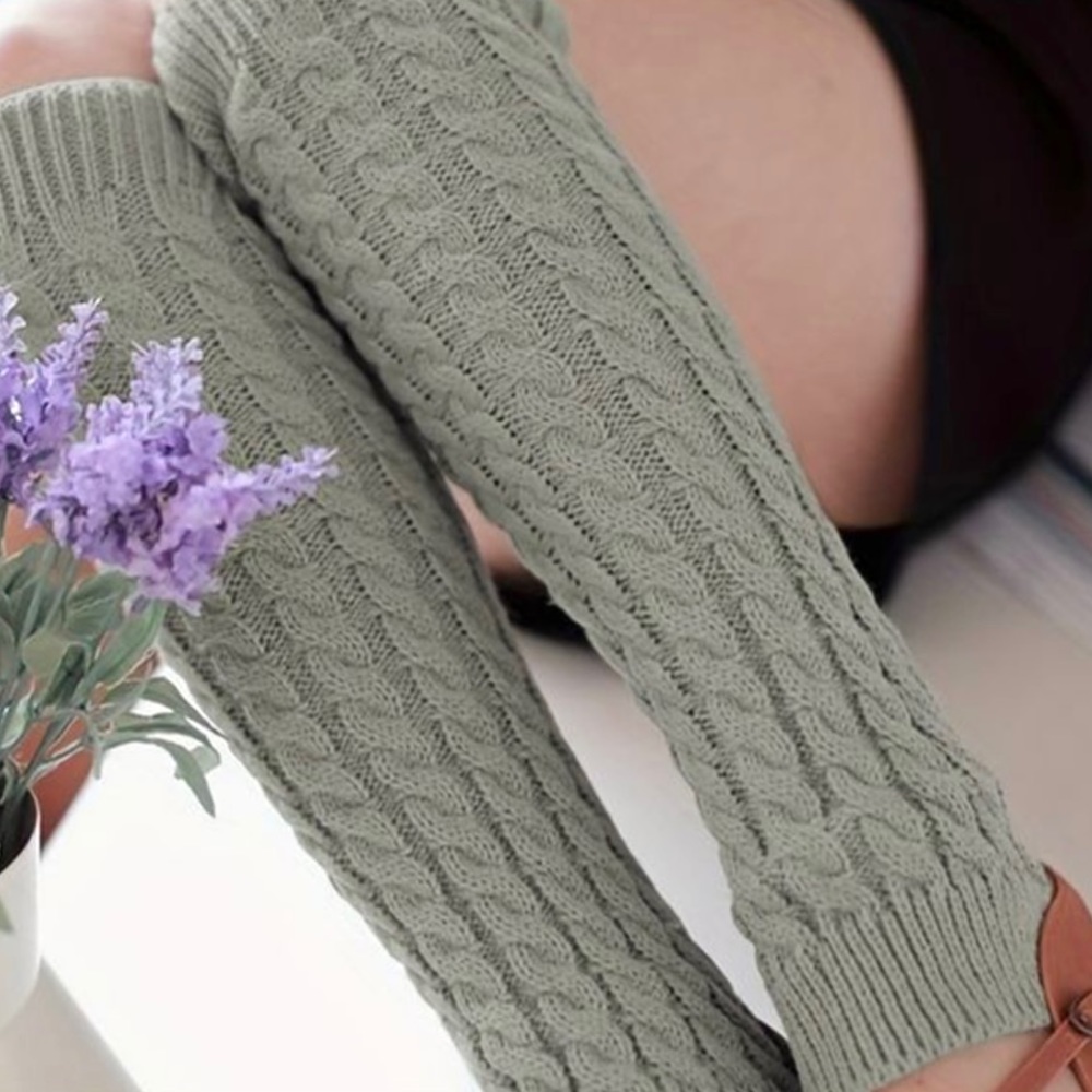 SOLD❤️Ladies Leg Warmers Knee High Knit Crochet